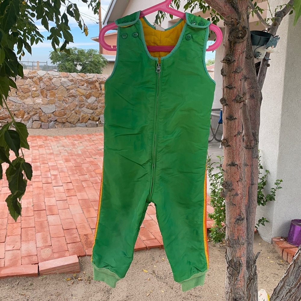 Vintage toddler Green Puffer jumper